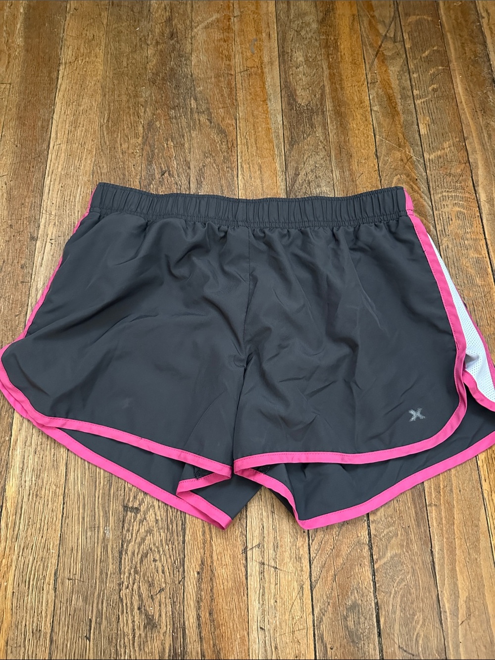 Women's Black Running Shorts with Pink Trim